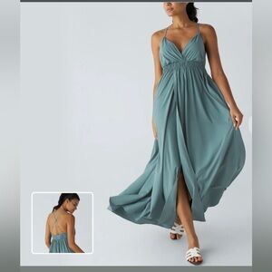 HALARA Sea Green Maxi Dress
